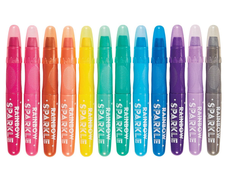 OOLY rainbow sparkle metallic watercolor gel crayons 12 stks 3 jr+2