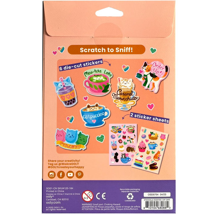 OOLY stickiville geurstickers Cat cafe