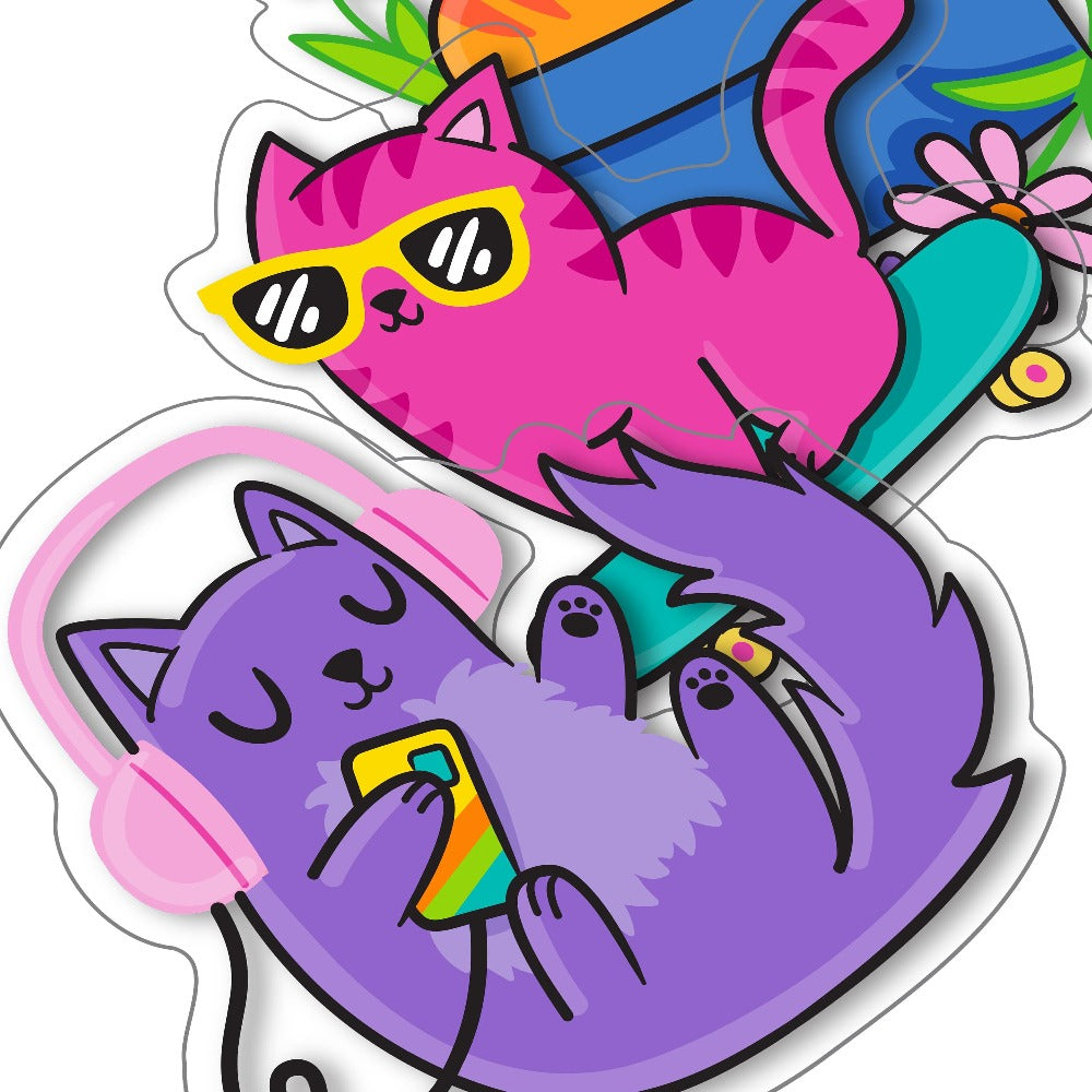 OOLY stickiville stickers Silly Kitties vinyl 4 stks kopen