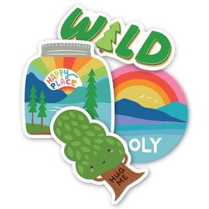OOLY stickiville stickers Wild outdoors vinyl 4 stks