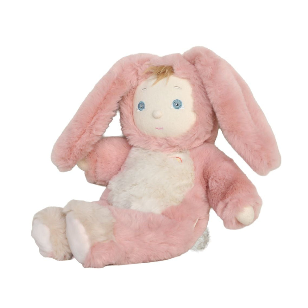 Olli Ella Cozy Day Dinkum Bunny Pinkie Katoen + gerecycled polyester + plastic