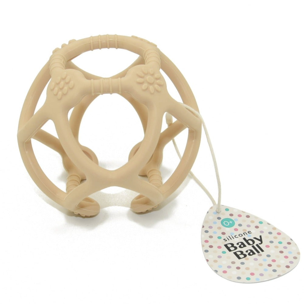 Petit Monkey bijtspeeltje bal honey peach 0 mnd+