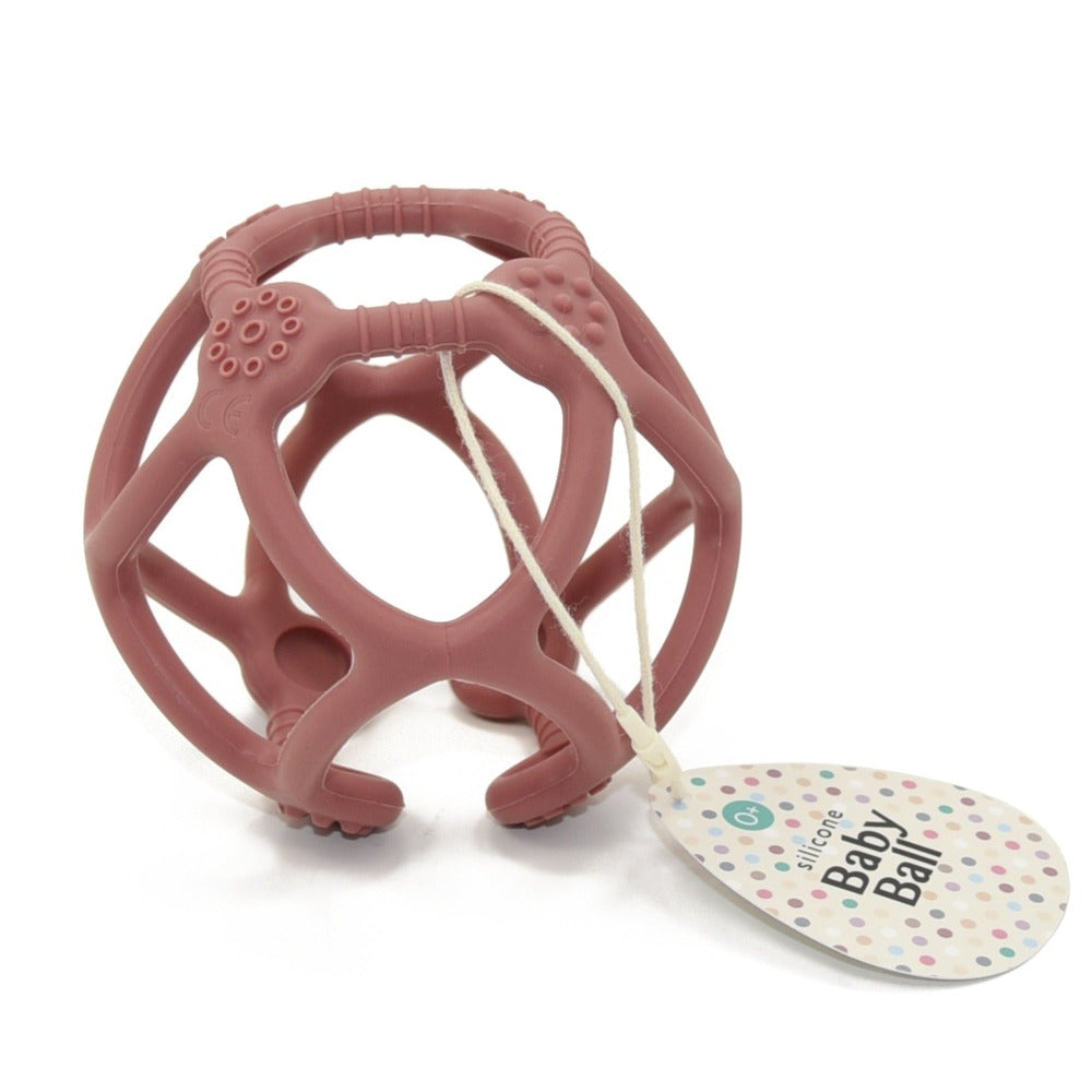 Petit Monkey bijtspeeltje bal mahony rose 0 mnd+ kopen