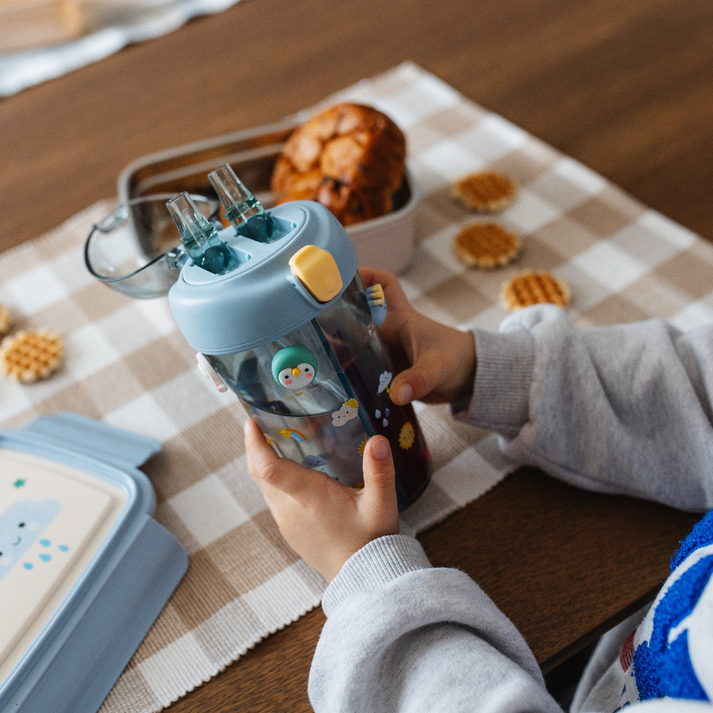 Petit Monkey 2 in 1 drinkfles Sparkling Sky Tritan + PP + Siliconen + Polyester