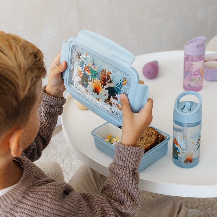 Petit Monkey broodtrommel bento bonfire animalsLB52-Rd