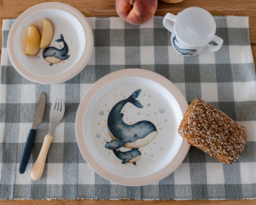 Petit Monkey melamine bakje WhaleMB17-Re