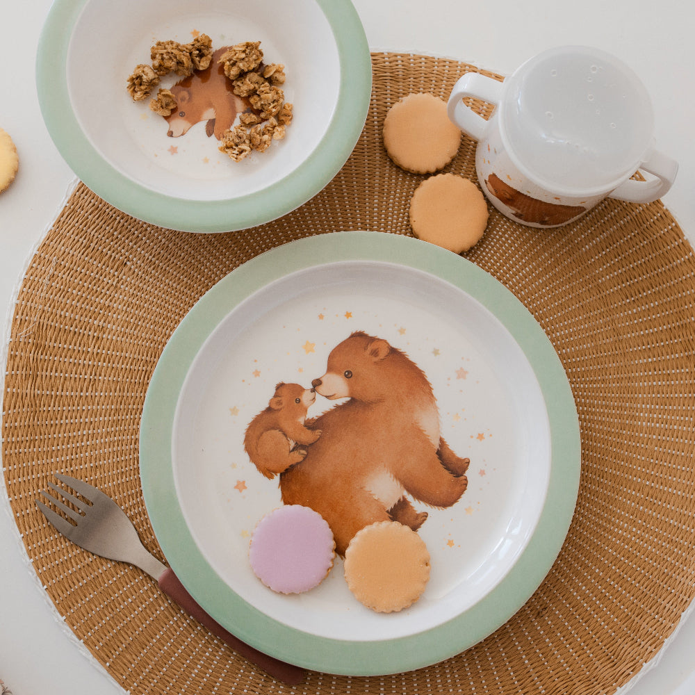 Petit Monkey melamine bord Bear and StarsMPB41-Rd