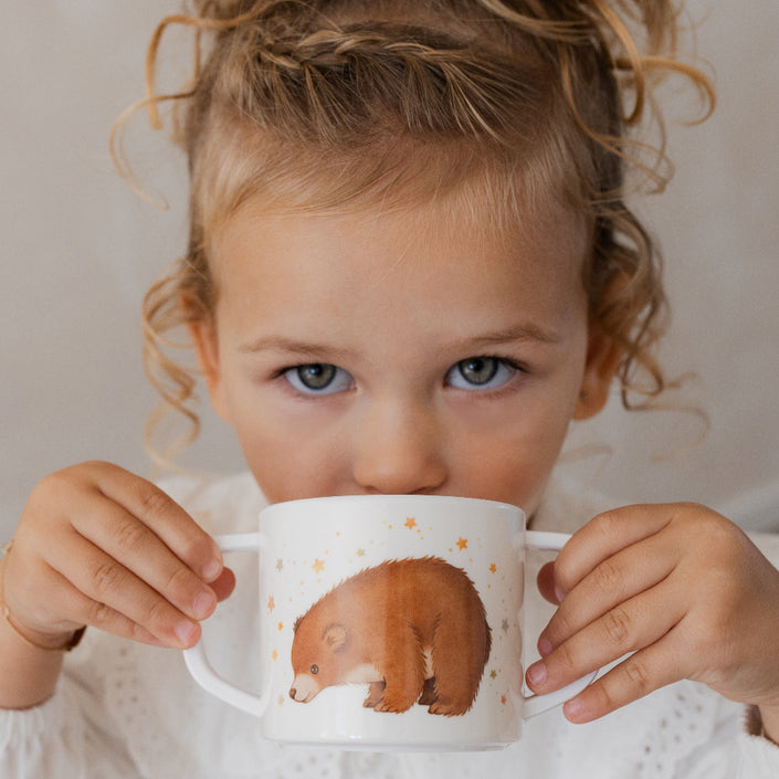 Petit Monkey melamine tuitbeker met oren Bear and StarsMCB24-Rg