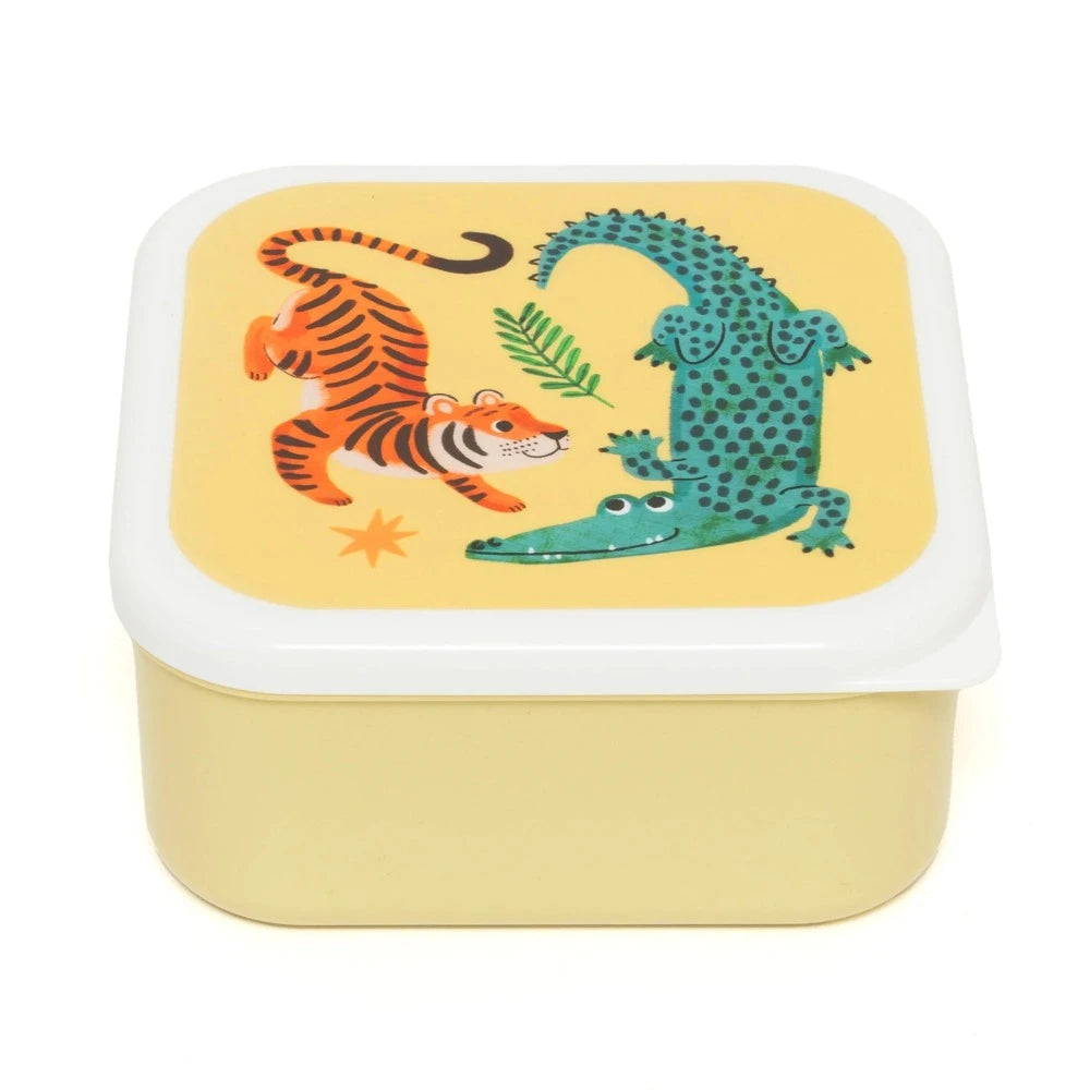 Petit Monkey snackbox set upside down animals 12 x 12 cm