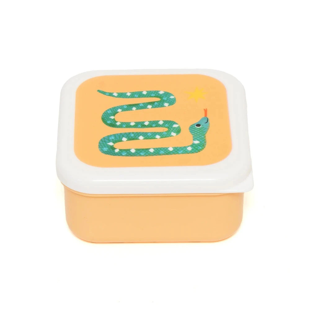 Petit Monkey snackbox set upside down animals 12 x 12 cm