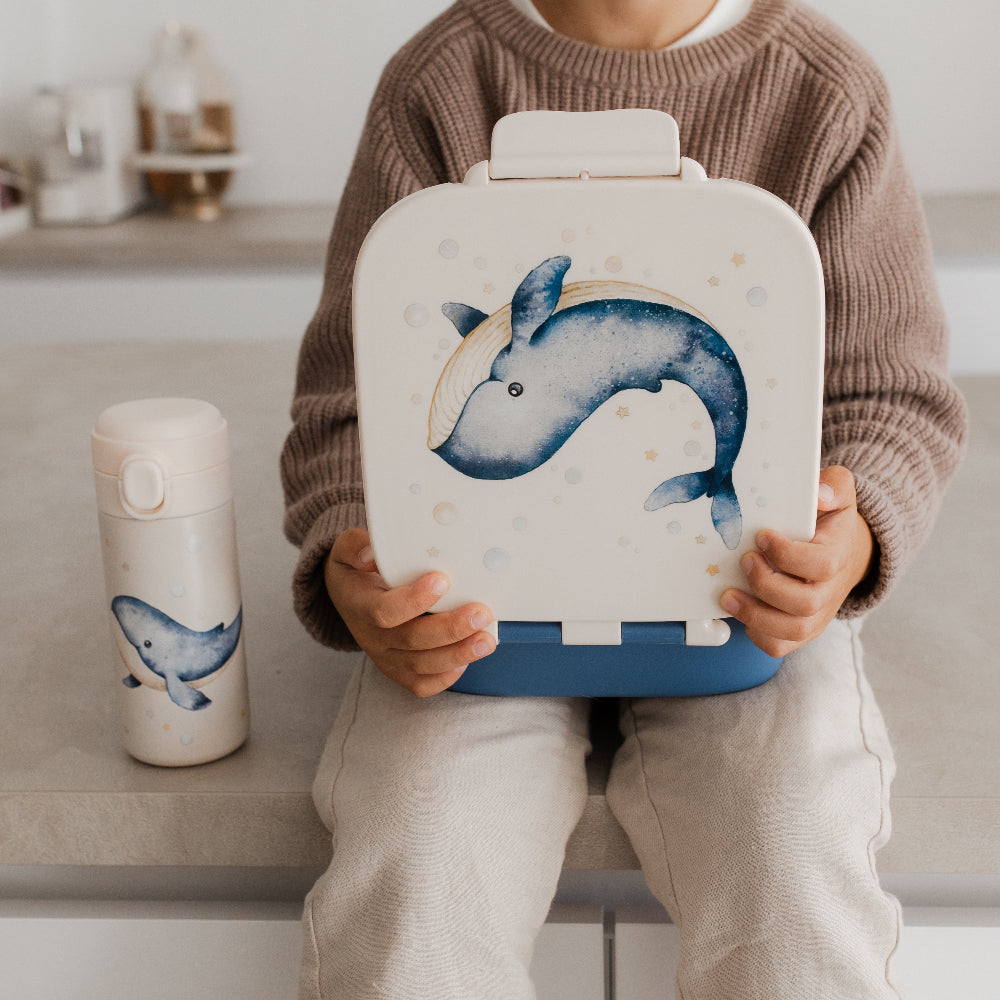 Petit Monkey stainless steel drinkfles Whale kopen