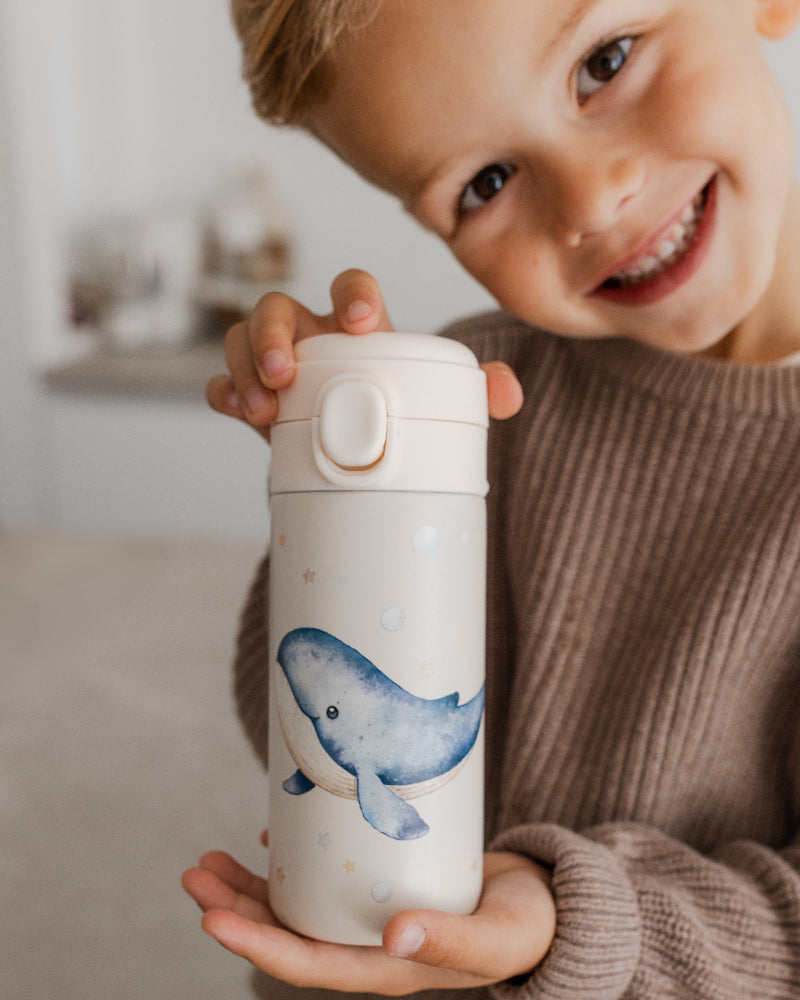 Petit Monkey stainless steel drinkfles Whale 8719244227259