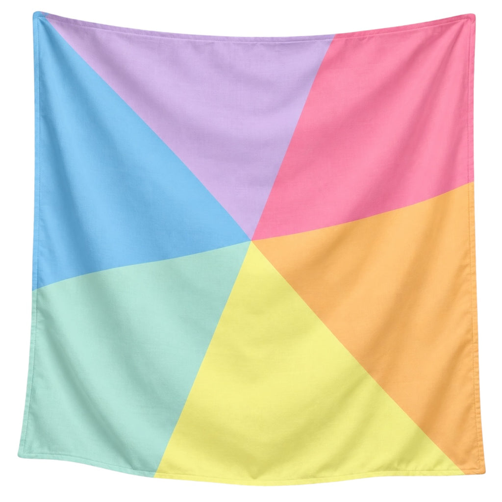 Pit and Play speeldoek pastel colorblock large 75 x 75 cm