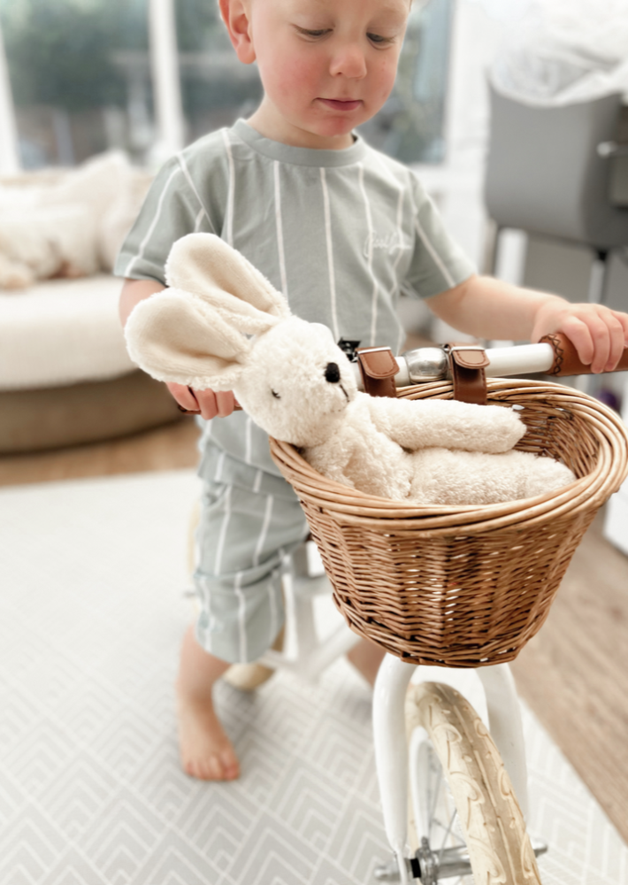 Senger Naturwelt knuffel floppy konijn wit  0 mnd+