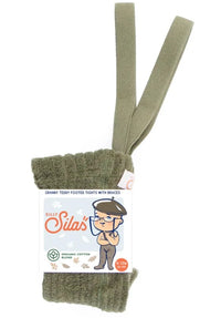 Silly Silas maillot granny teddy met voetjes olive 3-6 m