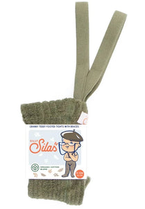 Silly Silas maillot granny teddy met voetjes olive 3-6 m