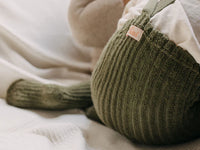 Silly Silas maillot granny teddy met voetjes olive 3-6 m