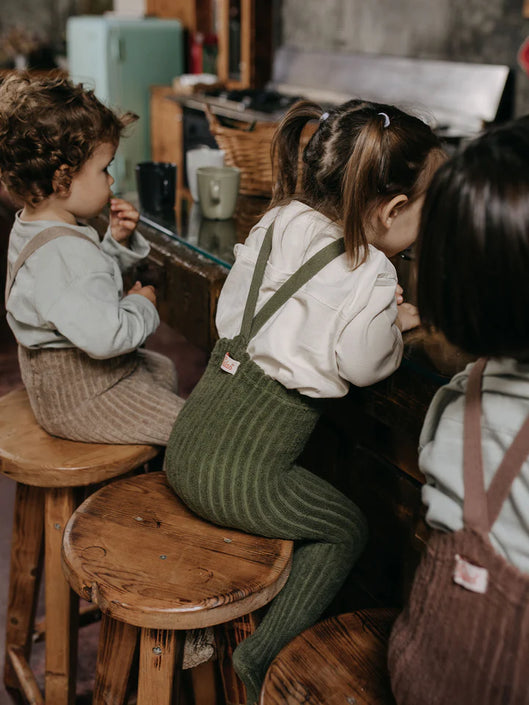 Silly Silas maillot granny teddy met voetjes olive 3-6 m