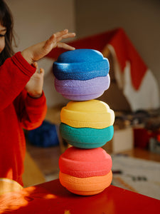 Stapelstein MINI regenboog classic 6 stks