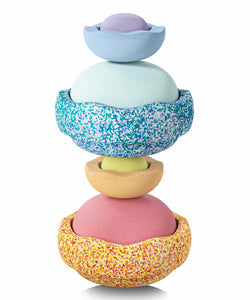 Stapelstein Summer regenboog set pastel 8 stks