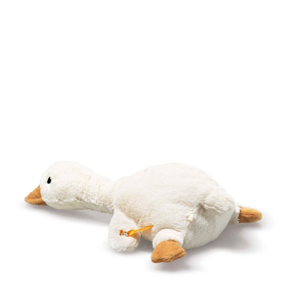 Steiff gans knuffel Gilda met rammelaar 21 cm wit 4001505242854