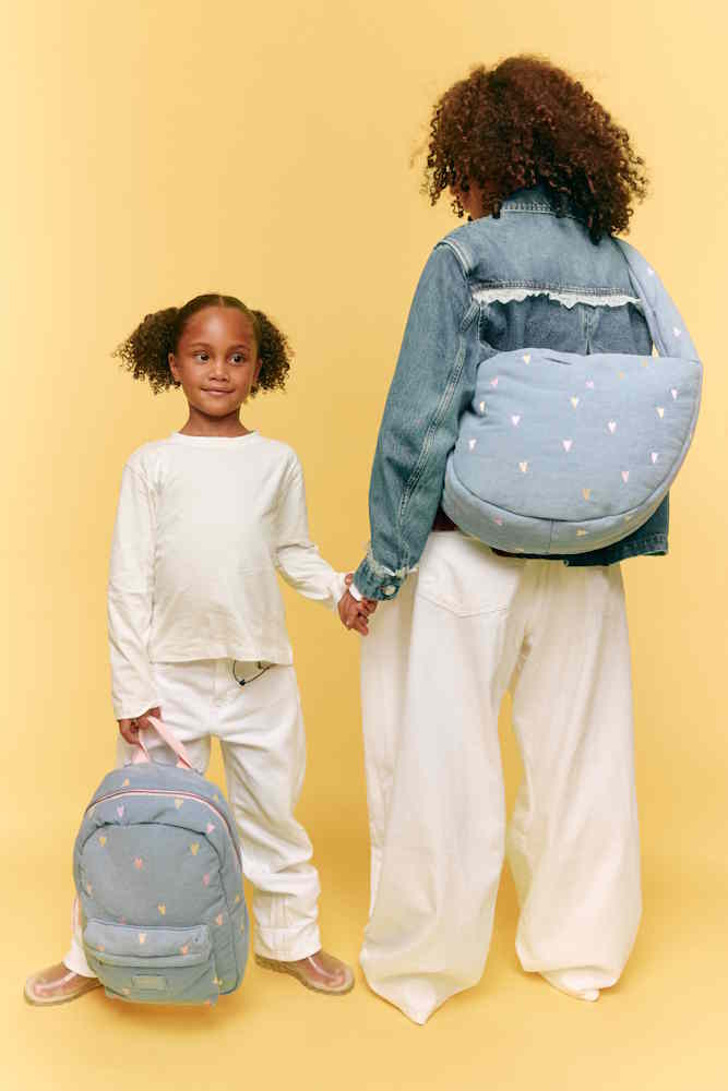 Studio Noos denim rugzak mini hearts kopen