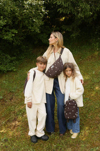 Studio Noos fanny pack brown hearts