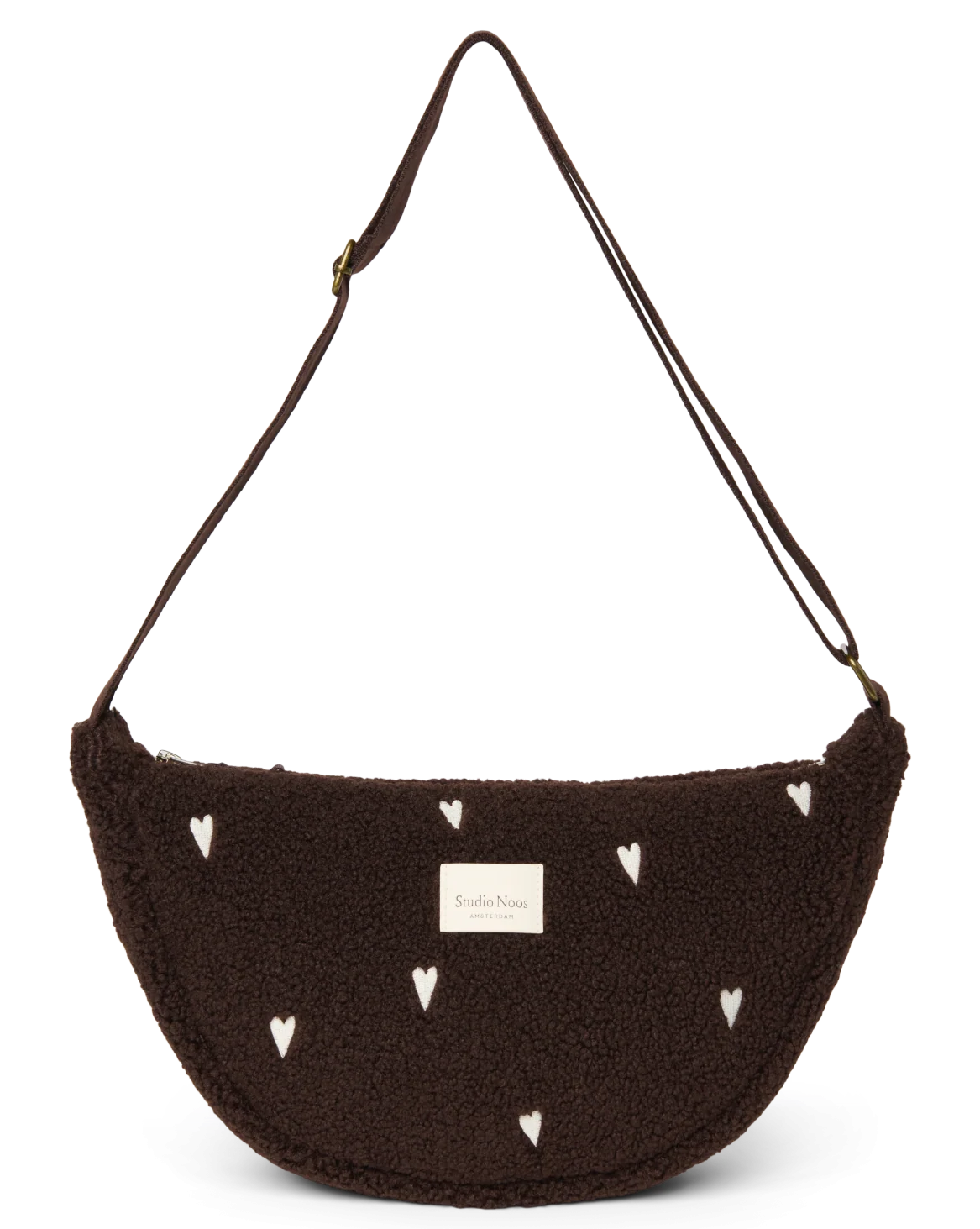 Studio Noos fanny pack chocolate brown hearts