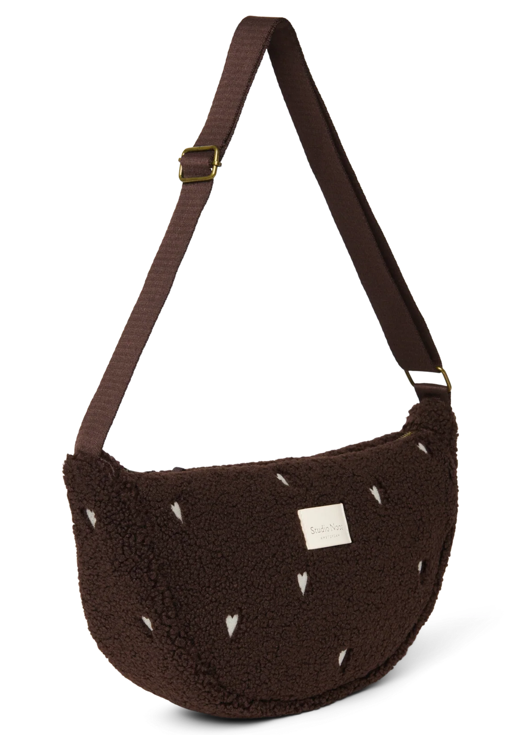 Studio Noos fanny pack chocolate brown hearts kopen