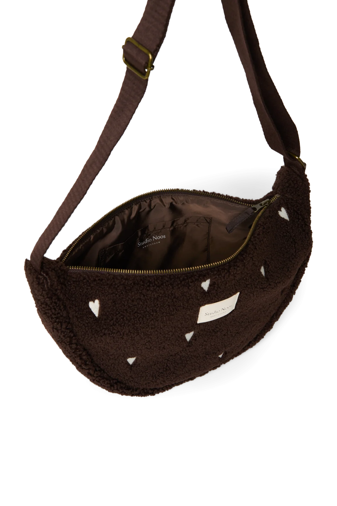 Studio Noos fanny pack chocolate brown hearts 6153325097072
