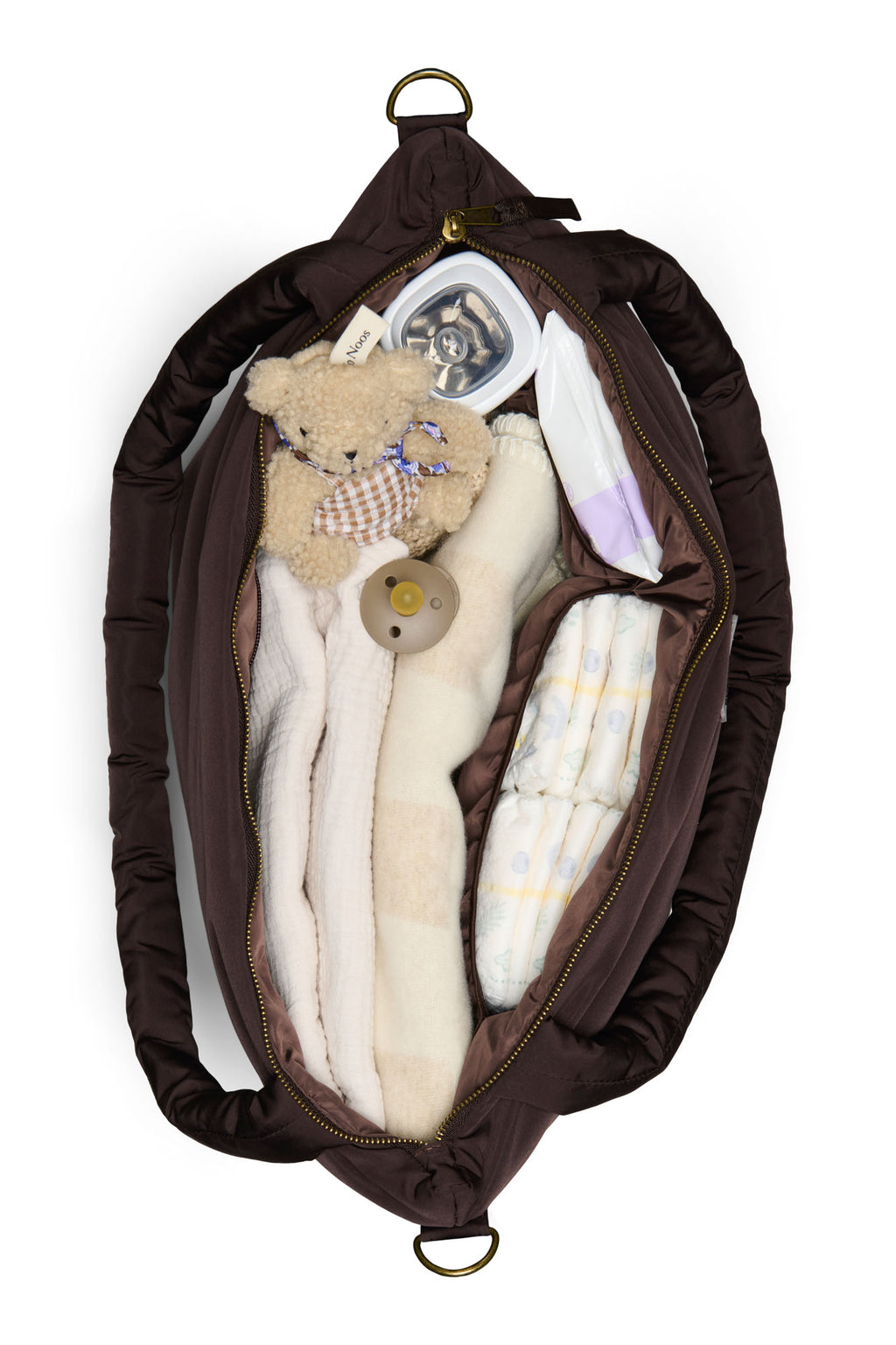 Studio Noos puffy diaper bag brown kopen
