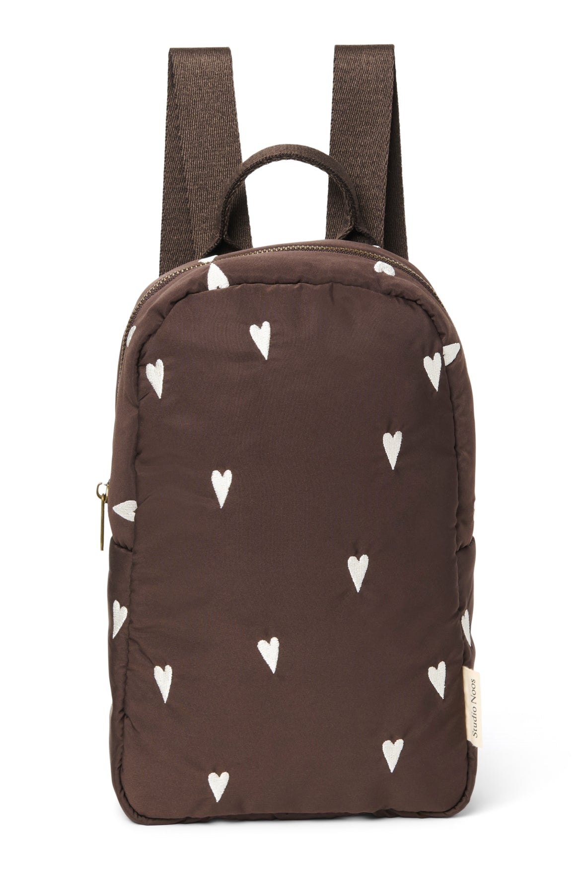 Studio Noos rugzak mini brown hearts