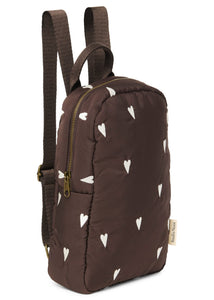 Studio Noos rugzak mini brown hearts