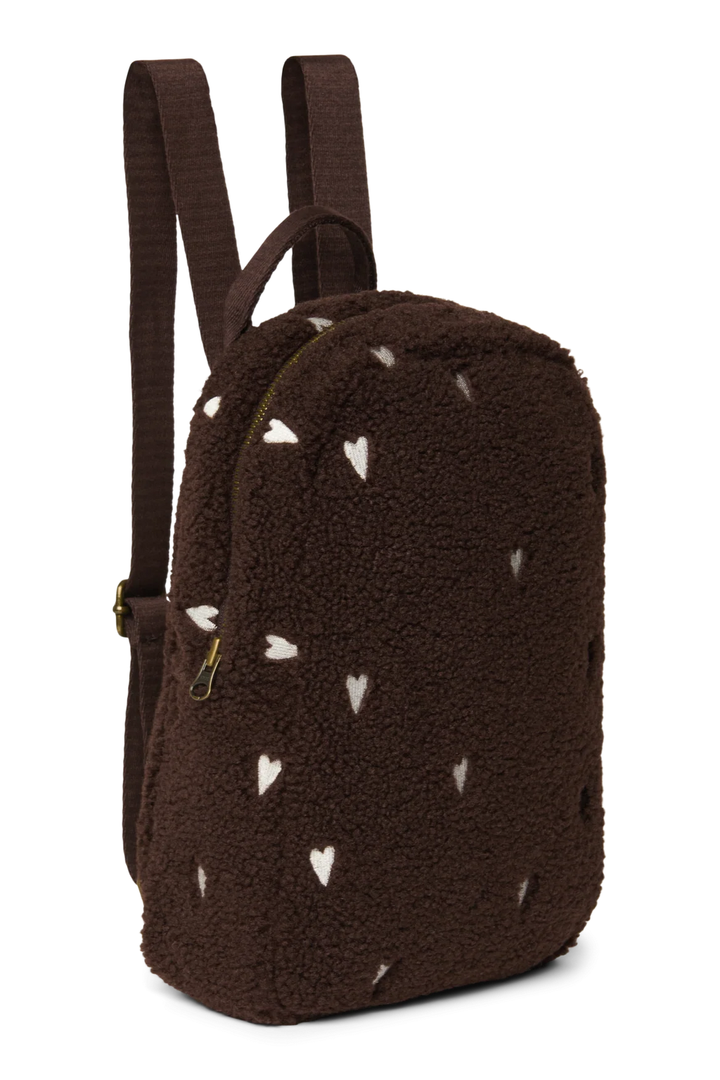 Studio Noos rugzak mini teddy chocolate brown hearts kopen