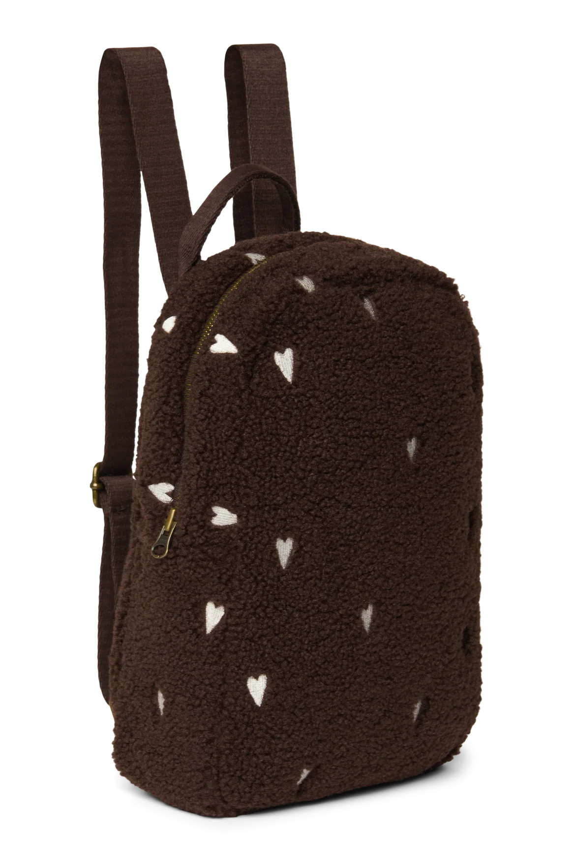 Studio Noos rugzak mini teddy chocolate brown hearts kopen