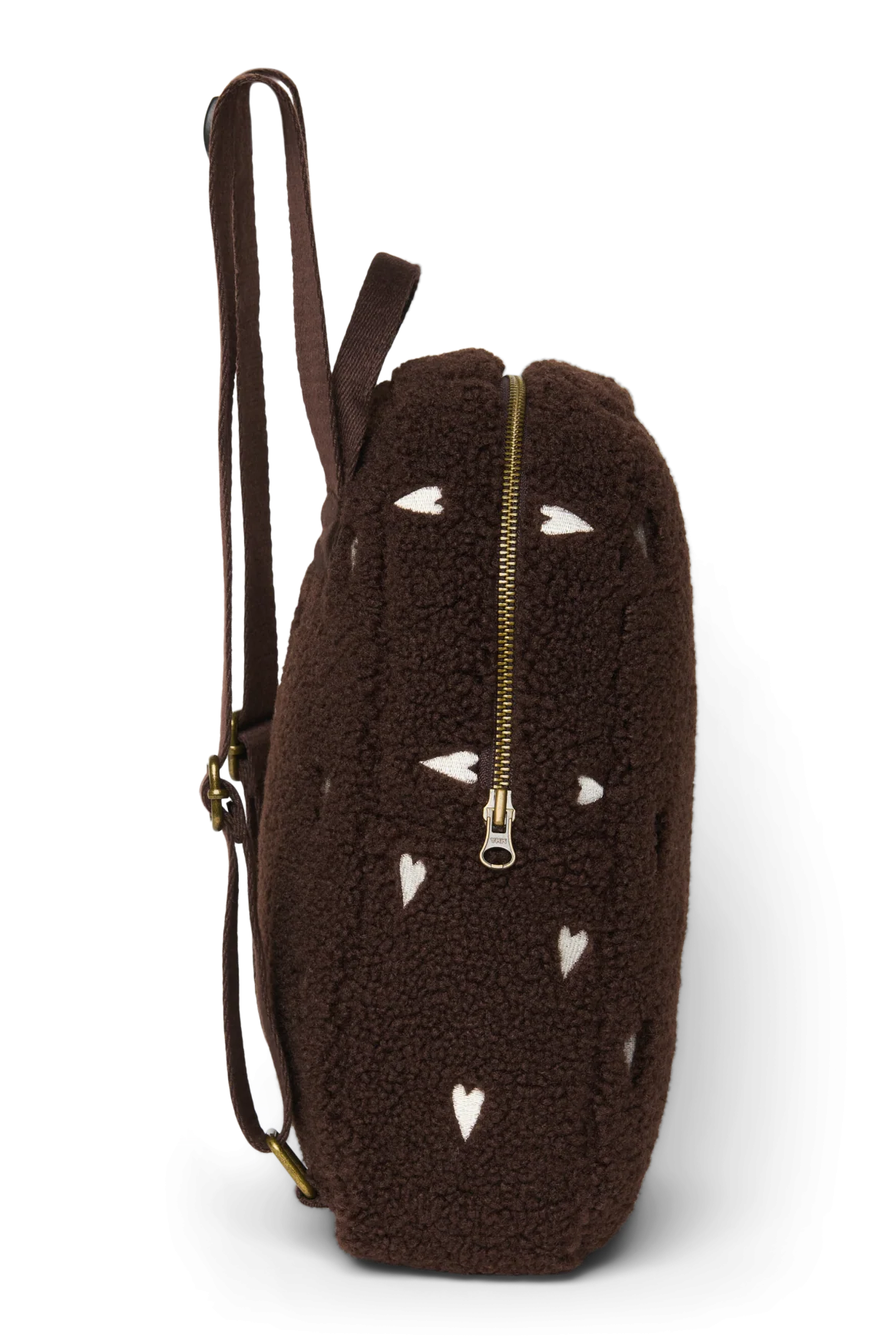 Studio Noos rugzak mini teddy chocolate brown hearts 6153325068041