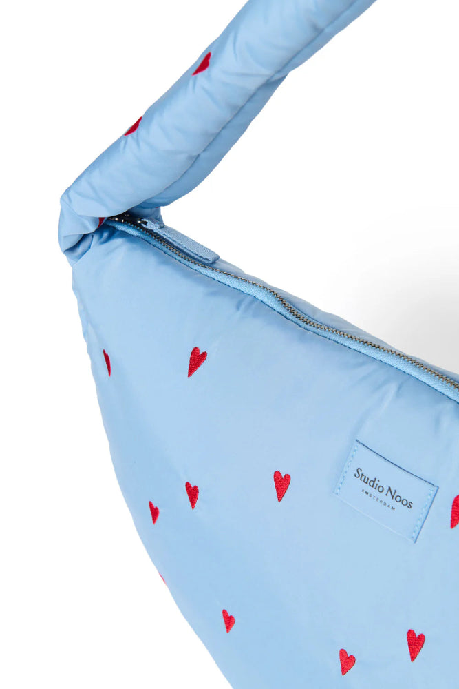 Studio Noos puffy cross body bag blue hearts 6151906016092