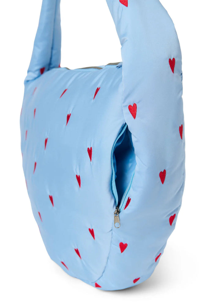 Studio Noos puffy cross body bag blue hearts 100% Polyester