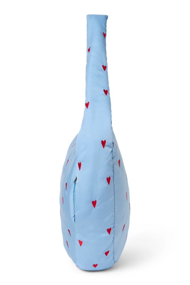 Studio Noos puffy cross body bag blue hearts