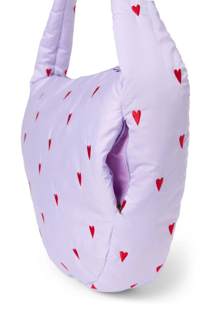 Studio Noos puffy cross body bag purple hearts 6151906043029