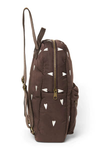 Studio Noos Puffy Midi Backpack Brown HeartsSoftCottonMidiBackpackBrownHeartsc