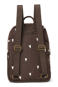 Studio Noos Puffy Midi Backpack Brown HeartsSoftCottonMidiBackpackBrownHeartsd