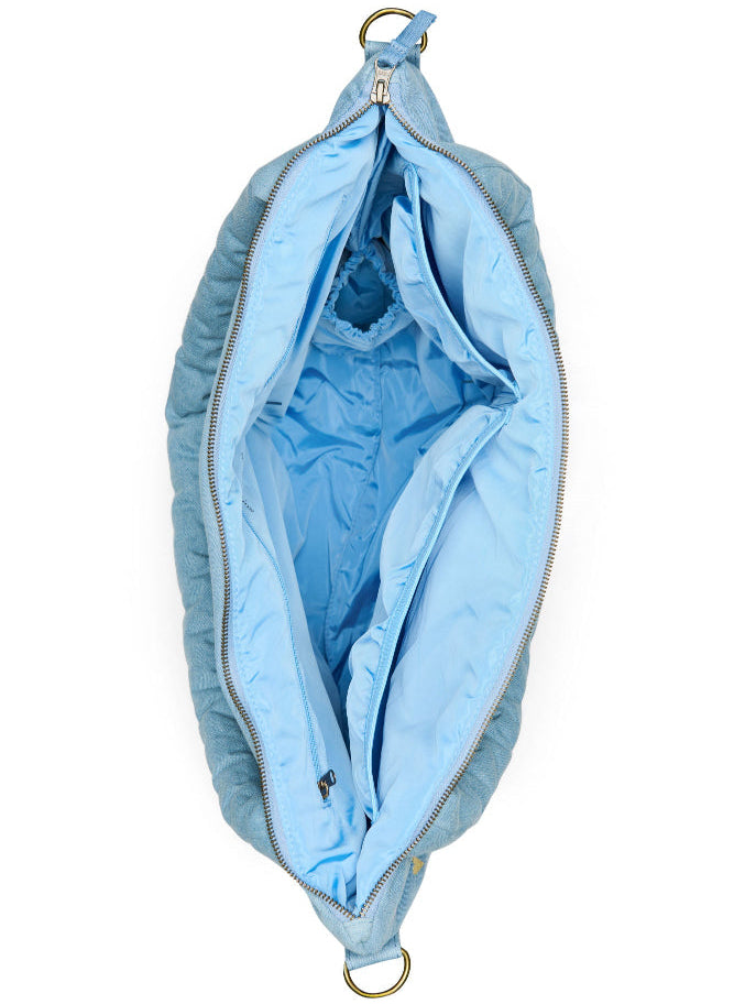 Studio Noos denim diaper bag light blue hearts 6153324578596