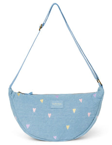 Studio Noos denim fanny pack light blue hearts 6153324685676
