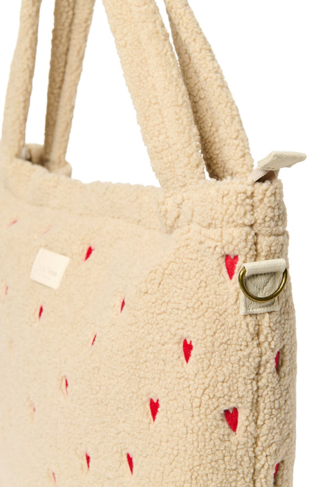 Studio Noos diaper bag teddy ecru hearts 6150731763782 b