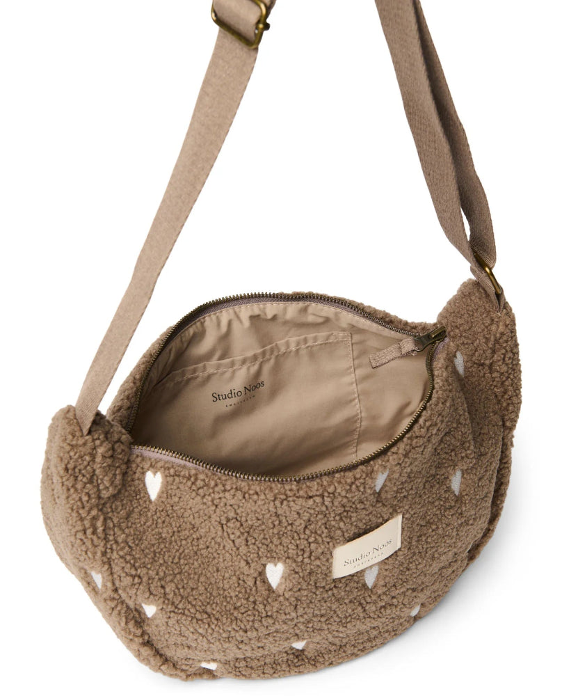 Studio Noos fanny pack brown hearts teddy 6096726372365