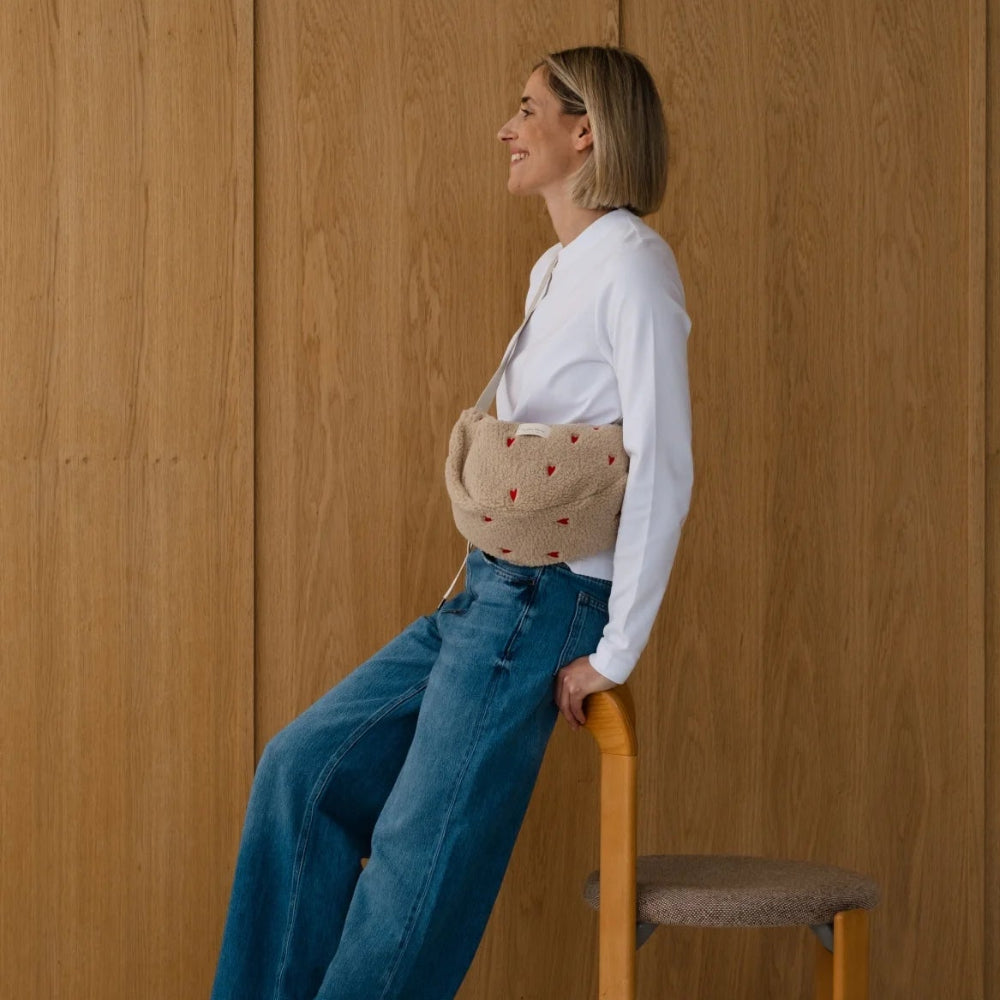 Studio Noos fanny pack ecru hearts teddy kopen