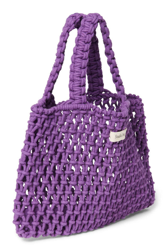 Studio Noos mini handbag macrame purple 