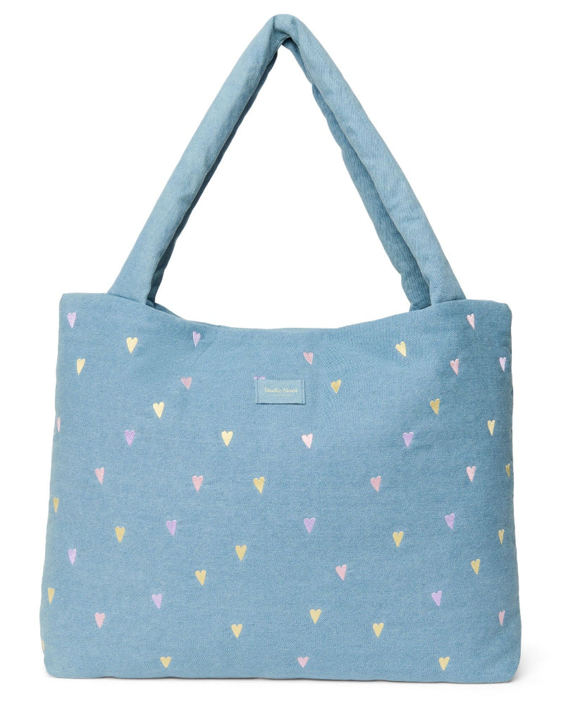 Studio Noos mom bag light denim hearts