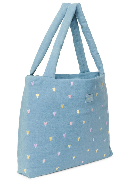 Studio Noos mom bag light denim hearts 6153324560560 b